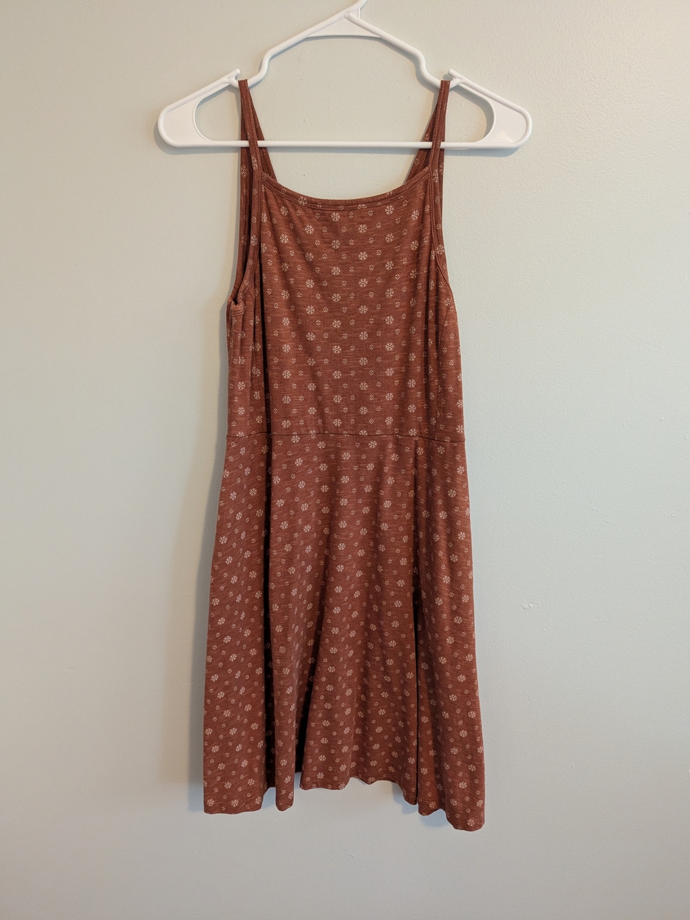 Toad&Co Rust Floral Mini Sundress with Spaghetti Straps